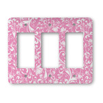 Floral Vine Rocker Style Light Switch Cover - Three Switch