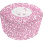 Floral Vine Round Pouf Ottoman (Personalized)