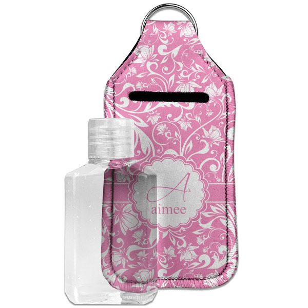 Custom Floral Vine Hand Sanitizer & Keychain Holder - Large (Personalized)