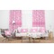 Floral Vine Sheer and Custom Curtains in Room with Matching Pillows