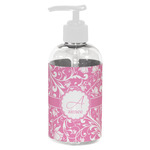 Floral Vine Plastic Soap / Lotion Dispenser (8 oz - Small - White) (Personalized)