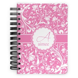 Floral Vine Spiral Notebook - 5x7 w/ Name and Initial
