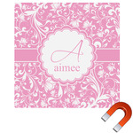 Floral Vine Square Car Magnet - 10" (Personalized)