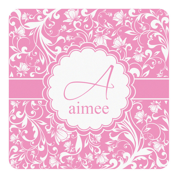Custom Floral Vine Square Decal - Large (Personalized)