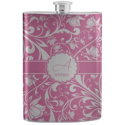 Floral Vine Stainless Steel Flask (Personalized)
