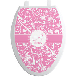 Floral Vine Toilet Seat Decal - Elongated (Personalized)