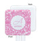 Floral Vine White Plastic Stir Stick - Single Sided - Square - Approval