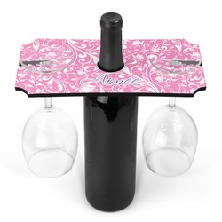 Floral Vine Wine Bottle & Glass Holder (Personalized)