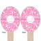 Floral Vine Wooden Food Pick - Oval - Double Sided - Front & Back