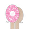 Floral Vine Wooden Food Pick - Oval - Single Sided - Front & Back