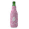 Floral Vine Zipper Bottle Cooler - FRONT (bottle)