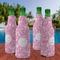 Floral Vine Zipper Bottle Cooler - Set of 4 - LIFESTYLE