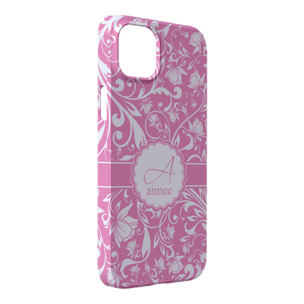 Custom Floral Vine iPhone Case - Plastic - iPhone 14 Plus (Personalized)