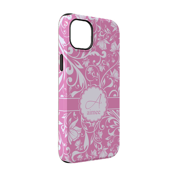 Custom Floral Vine iPhone Case - Rubber Lined - iPhone 14 (Personalized)