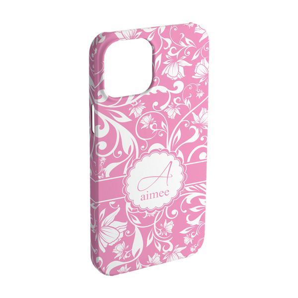 Custom Floral Vine iPhone Case - Plastic - iPhone 15 (Personalized)