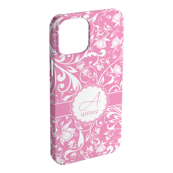 Custom Floral Vine iPhone Case - Plastic - iPhone 15 Plus (Personalized)