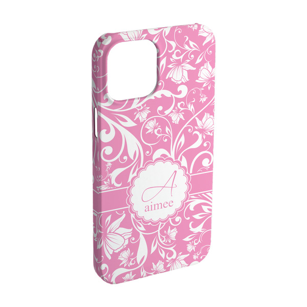 Custom Floral Vine iPhone Case - Plastic - iPhone 15 Pro (Personalized)