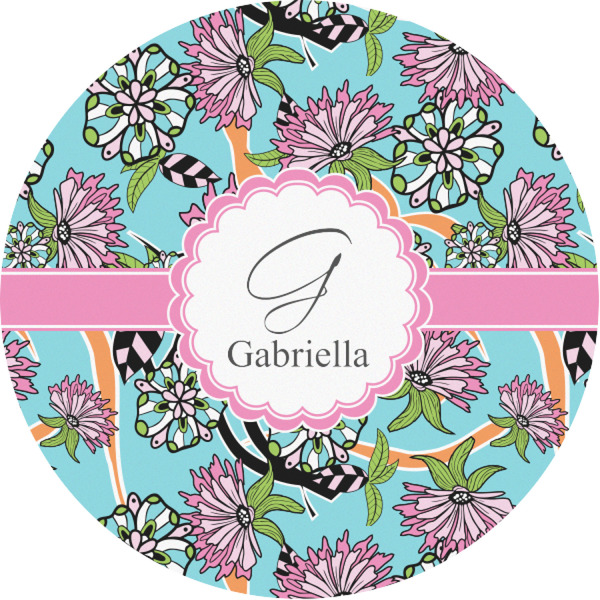 Custom Summer Flowers Multipurpose Round Labels - 1" (Personalized)