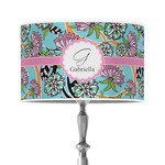 Summer Flowers 12" Drum Lamp Shade - Poly-film (Personalized)