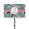 Summer Flowers 12" Drum Lampshade - ON STAND (Poly Film)