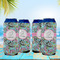 Summer Flowers 16oz Can Sleeve - Set of 4 - LIFESTYLE