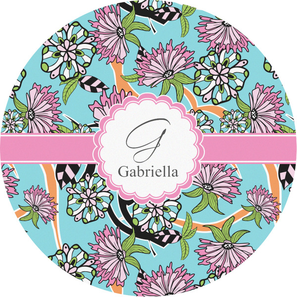 Custom Summer Flowers Multipurpose Round Labels - 3" (Personalized)