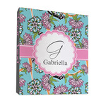 Summer Flowers 3 Ring Binder - Full Wrap - 1" (Personalized)