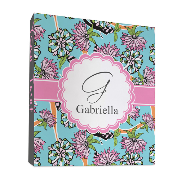 Custom Summer Flowers 3 Ring Binder - Full Wrap - 1" (Personalized)