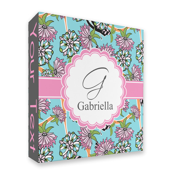 Custom Summer Flowers 3 Ring Binder - Full Wrap - 2" (Personalized)