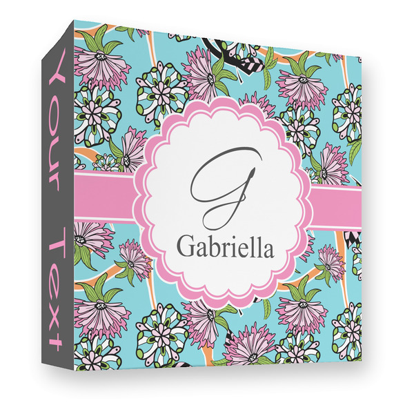 Custom Summer Flowers 3 Ring Binder - Full Wrap - 3" (Personalized)