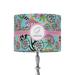 Summer Flowers 8" Drum Lamp Shade - Fabric (Personalized)