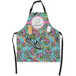 Summer Flowers Apron With Pockets w/ Name and Initial