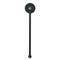 Summer Flowers Black Plastic 5.5" Stir Stick - Round - Single Stick