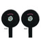 Summer Flowers Black Plastic 7" Stir Stick - Double Sided - Round - Front & Back