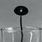 Summer Flowers Black Plastic 7" Stir Stick - Oval - Main