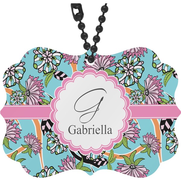 Custom Summer Flowers Rear View Mirror Decor (Personalized)