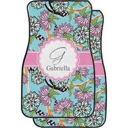 Summer Flowers Car Floor Mats (Front Seat) (Personalized)