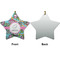 Summer Flowers Ceramic Flat Ornament - Star Front & Back (APPROVAL)