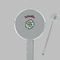 Summer Flowers Clear Plastic 7" Stir Stick - Round - Closeup