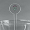 Summer Flowers Clear Plastic 7" Stir Stick - Round - Main