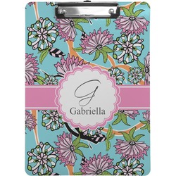 Summer Flowers Clipboard (Letter Size) (Personalized)