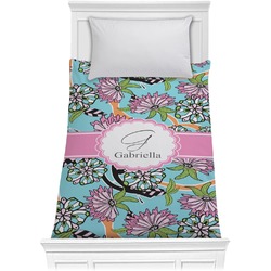 Summer Flowers Comforter - Twin XL (Personalized)