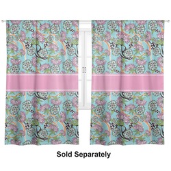 Summer Flowers Curtain Panel - Custom Size