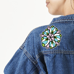 Summer Flowers Twill Iron On Patch - Custom Shape - Large