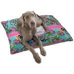 Summer Flowers Dog Bed - Large w/ Name and Initial