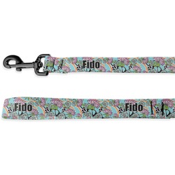 Summer Flowers Deluxe Dog Leash - 4 ft (Personalized)