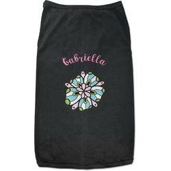 Summer Flowers Black Pet Shirt - L (Personalized)