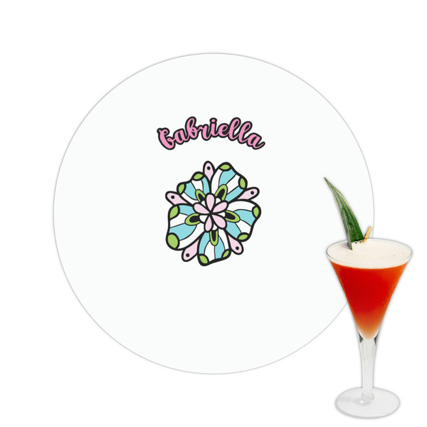 Custom Summer Flowers Printed Drink Topper -  2.5" (Personalized)