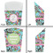 Summer Flowers French Fry Favor Box - Front & Back View