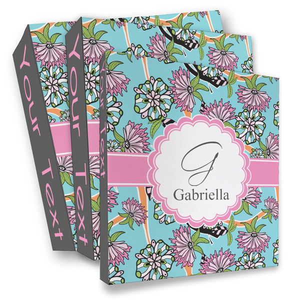 Custom Summer Flowers 3 Ring Binder - Full Wrap (Personalized)